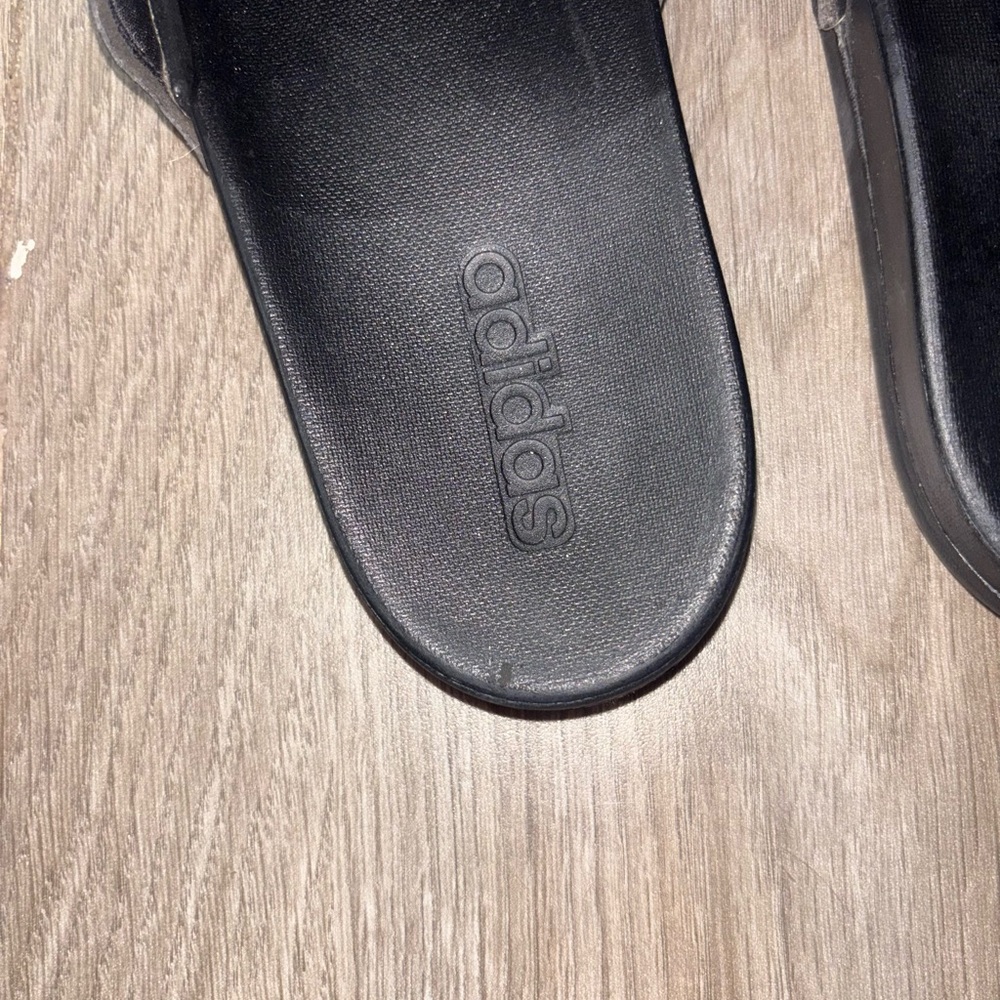 adidas Black Slide Sandals - Picture 2 of 6